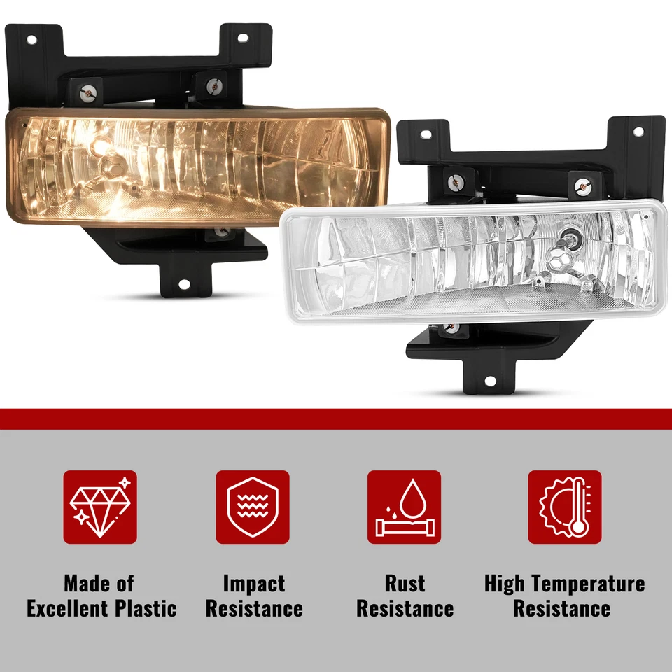 Left Right Fog Light Set For Ford F-150 F-250 Expedition 1997 1998 Pickup W/Bulb - Imagem 3 de 4