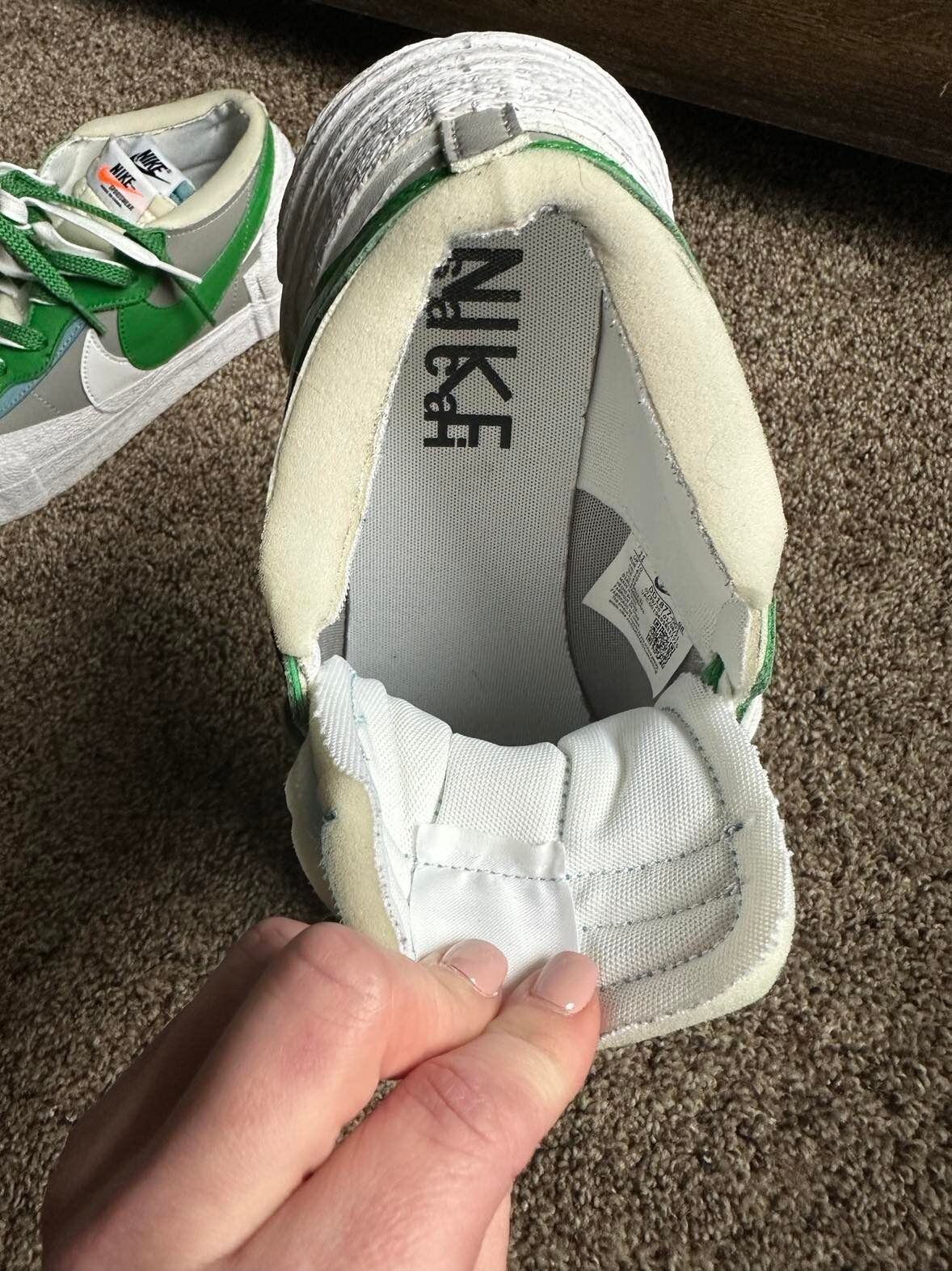 SACAI X NIKE Taglia 11 Nike Blazer Low x Sacai verde classico