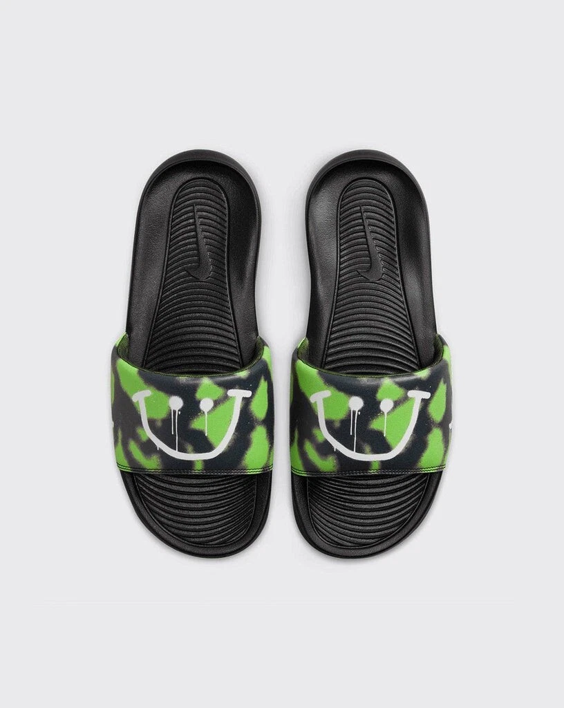 Sandali Nike Victori One Smiley stampa slide nero verde CN9678 301 US 13 uomo