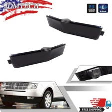 Smoke For 2007-2010 Lincoln MKX Front Bumper Fender Side Marker Light Reflectors