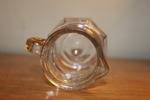 Vintage Small Clear Glass Syrup Creamer Pitcher - Picture 6 of 7