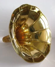 Gramophone Brass Horn Full Size Collectable Ornament Retro Reproduction