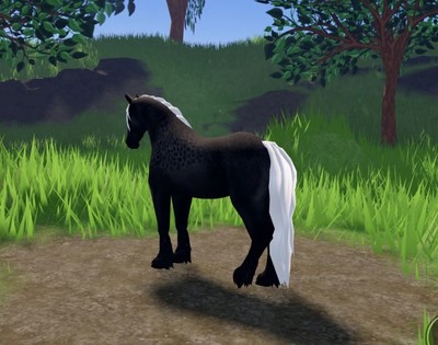 Roblox Wild Horse Islands 🩵 Horned￼ Fiend Friesian 🩵!!