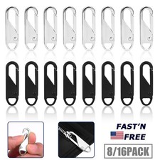 16Pcs Replacement Zipper Head Fixer Repair Pull Tap Instant Kit for Bag Clothing