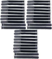 30x Cable Hook and Loop with Eyelet 160 x 16 mm Black Cable Hook and Loop Cable Ties Hook and Loop Tapes