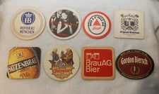 Vintage Beer Coasters - Lot of 8 Different - See photos