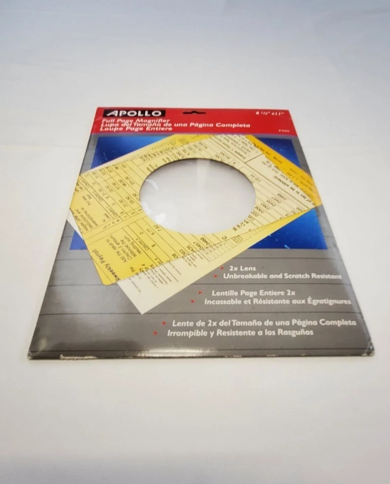 Lupa Apollo Full Page 2X Lente Irrompible y Resistente a los Arañazos Alta Potencia Foto 2 de 4