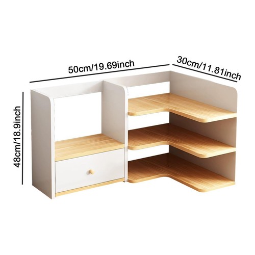 Desktop Corner Bookshelf Countertop Organizer for Classroom Office Bedroom - Picture 3 of 5