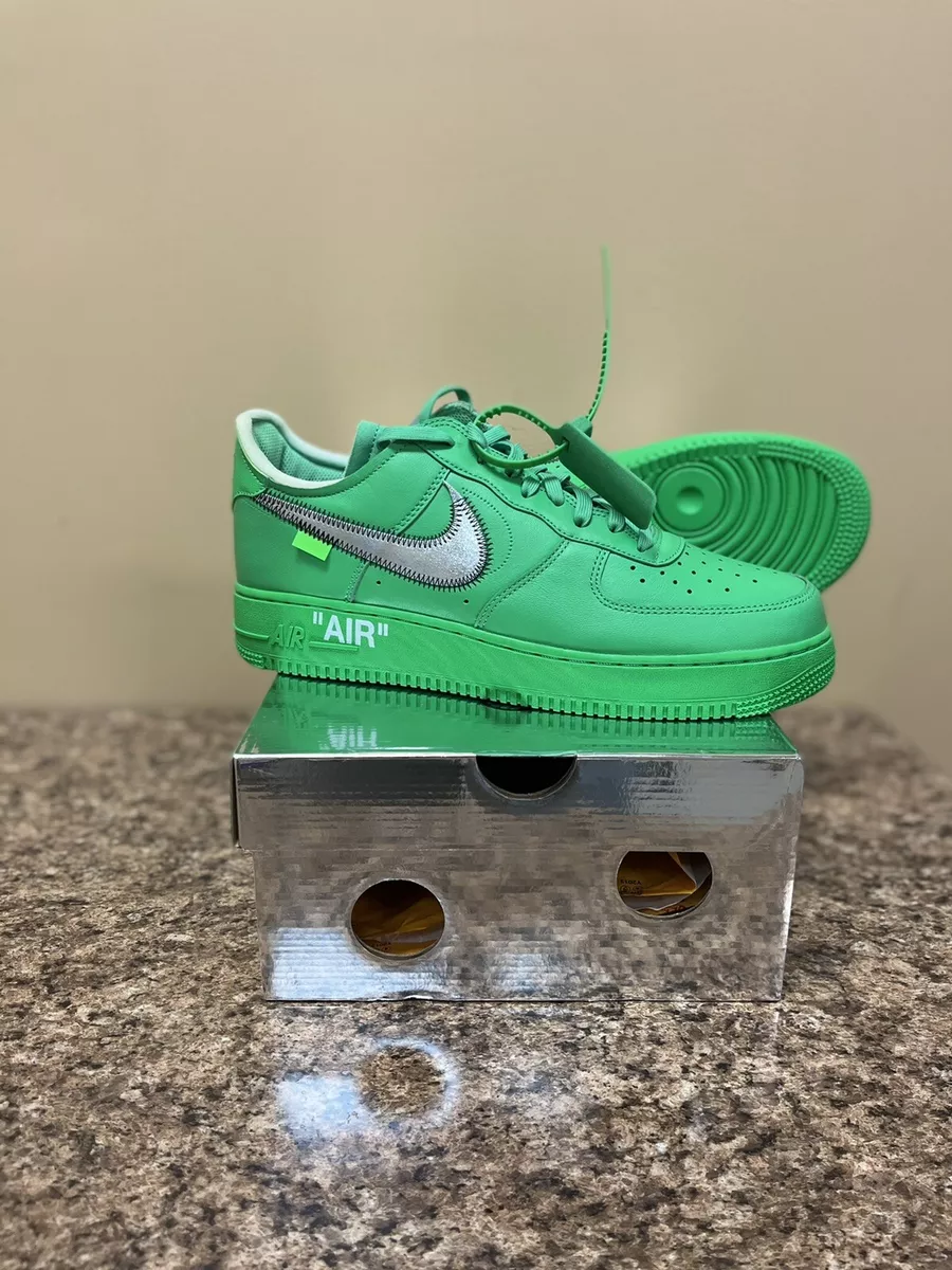 Nike Off-White Air Force 1 Shoes Brooklyn Light Green Spark DX1419-300 Men’s