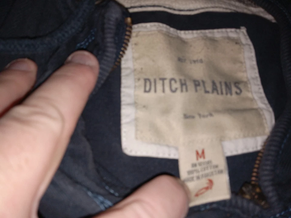 Sudadera pulóver con capucha azul marino lisa Ditch mediana Foto 4 de 4