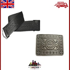Tartancity - Scottish Highland Kilt Belt Buckle   Antique Swirl Celtic Design