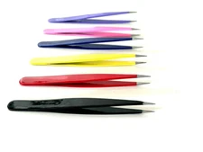 Professional Eyebrow Tweezers Pointed Tip Stainless Steel Beauty Tool NEW