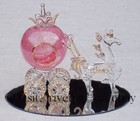 Horse & Pumpkin Carriage@Gift@Cake Topper@PINK CINDERELLA Decoration@Romantic