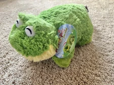 2010 Pillow Pets Pee-Wee Friendly Frog, Green Plush Stuffed Toy, Retired, NWT