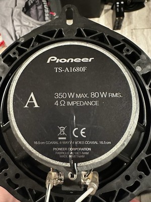 Pioneer TS-A1680F 6.5in Coaxial Car Speakers 80W RMS 6.5''