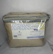 Sweet Home Collection 1800 Series Deep Pocket Microfiber 4 Piece Sheet Set Beige