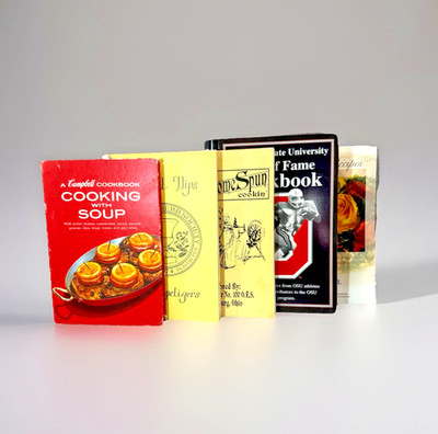 Vintage Spiral Bound Cookbooks 1960s to 2003 Lot of 5 with Campbells & the OSU