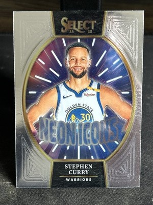 2024-25 Panini Select - Neon Icons Stephen Curry #20 Silver Prizm