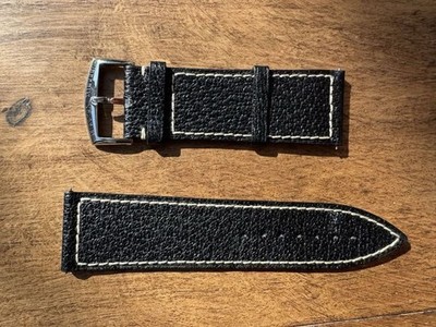 Franck Muller Long Island 1150Sc Leather Belt 24C Black Genuine Vintage 58747446