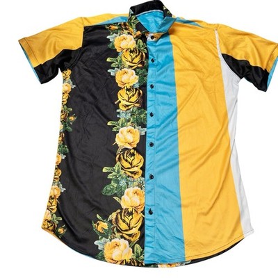 Resortwear Floral Button Up Breathable Shirt Mens XL Vacation Summer 