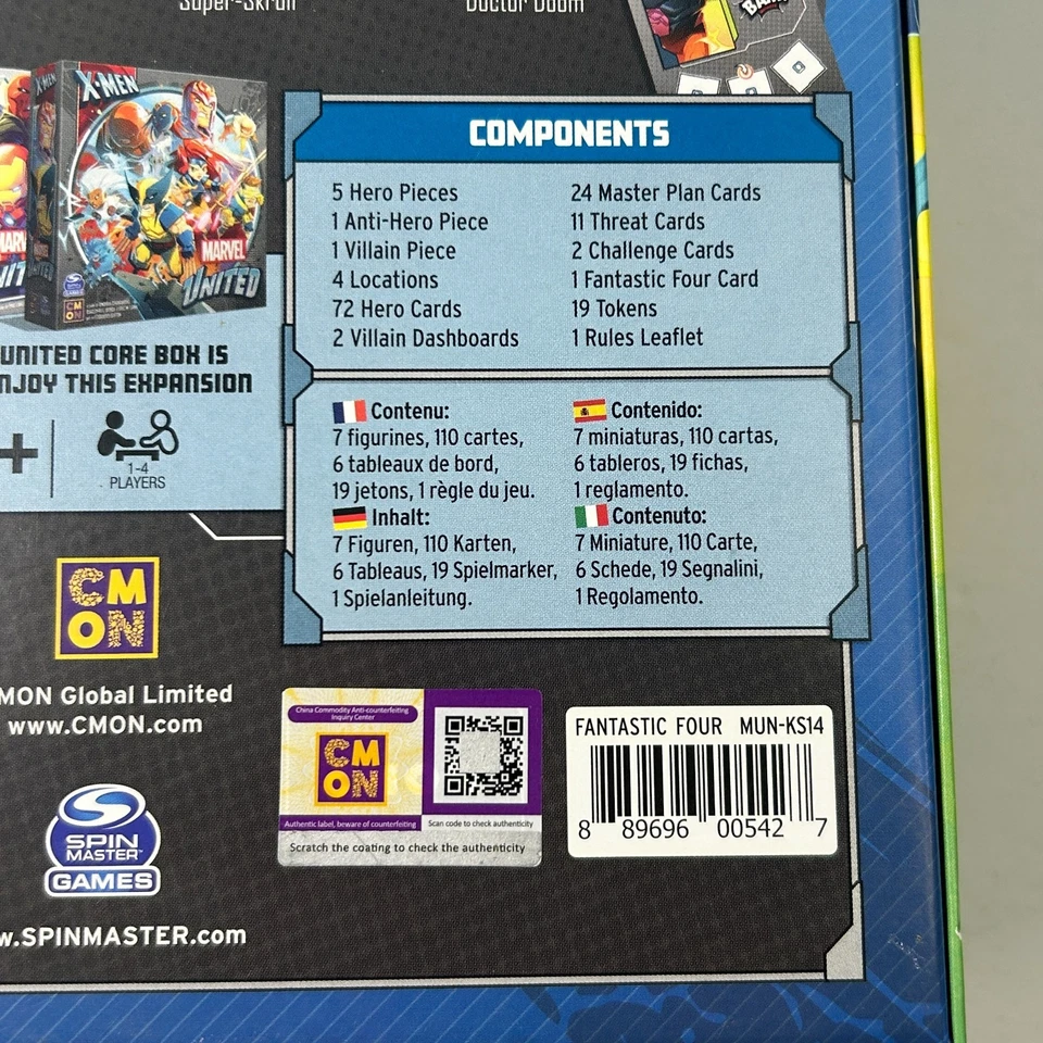 Marvel United Fantastic Four Expansion Box CMON Open Box Complete - Image 3 of 4
