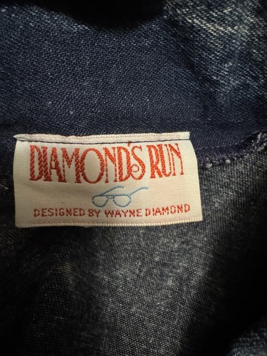Retro Diamond's Run 80s Acid Wash Denim Sheath, ZIPPER DETAILS, Size S/M, MINT - Bild 8 von 11