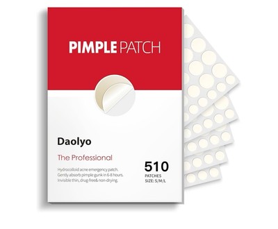 Daolyo Pimple Patches for Face,  Acne Patches Hydrocolloid Patches 4 Size 300 Ct