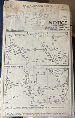 Vintage 1957 Jeppesen Jepco Avigation Chart
