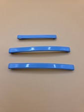 Vintage Goody Stay Tight Barrettes 2 Blue 3" And 1 Blue 2"