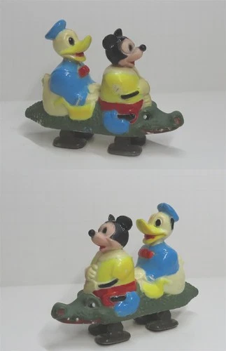 [Disney MARX Ramp Walker Toy Mickey Mouse Donald Duck Riding Alligator