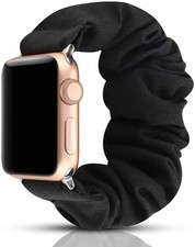 Elastic Scrunchie Apple Watch Band - Black
