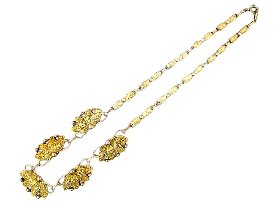 Vintage Theodor Fahrner Sterling Silber 925 vergoldet Kette Collier mit Perlen - Bild 4 von 4