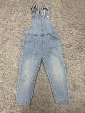 ZARA Kids Denim Overalls Bib Pants Light Wash Size 3  4 Years 104cm
