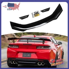 ZL1 1LE STYLE REAR TRUNK SPOILER WING GLOSS BLACK FOR CHEVY CAMARO 2016-2023