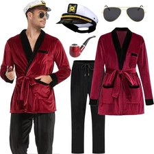 ZeroShop Halloween Costumes for Couples 2024, Adult Mens Captain Hugh Large 
