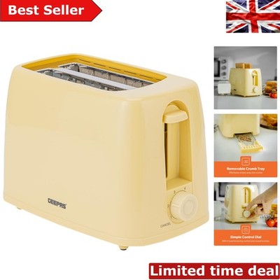 Luxus Beige 2 Scheiben Toaster | 6 verstellbare Bräunungsstufen & Abbruchfunktion