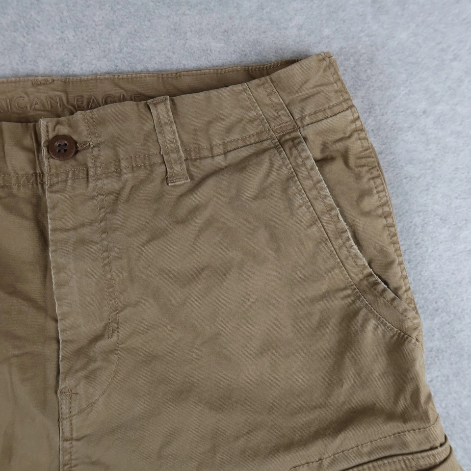 American Eagle Mens Cargo Shorts Size 36 Extreme Flex Khaki Preppy Hiking - Image 4 of 4