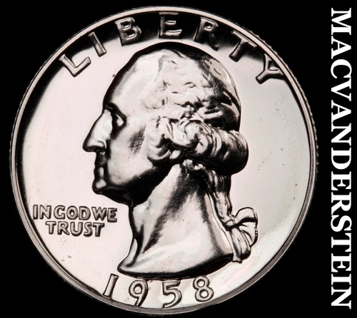 1958 Washington Quarter- Silver Lustrous Choice Gem Proof  #i4355