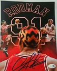 Dennis Rodman Signed METALLIC Photo 8x10  NWO Bulls Worm Autograph HOF JSA HOGAN