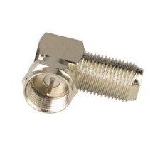 Right Angle 90 Degree Coaxial F-Type Satellite Male to Female Connector Adapter