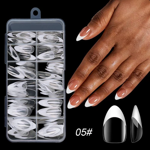 120Pcs/Box Art False Fake Nails Full Nail Tips Acrylic French Artificial Nails - Picture 16 of 26