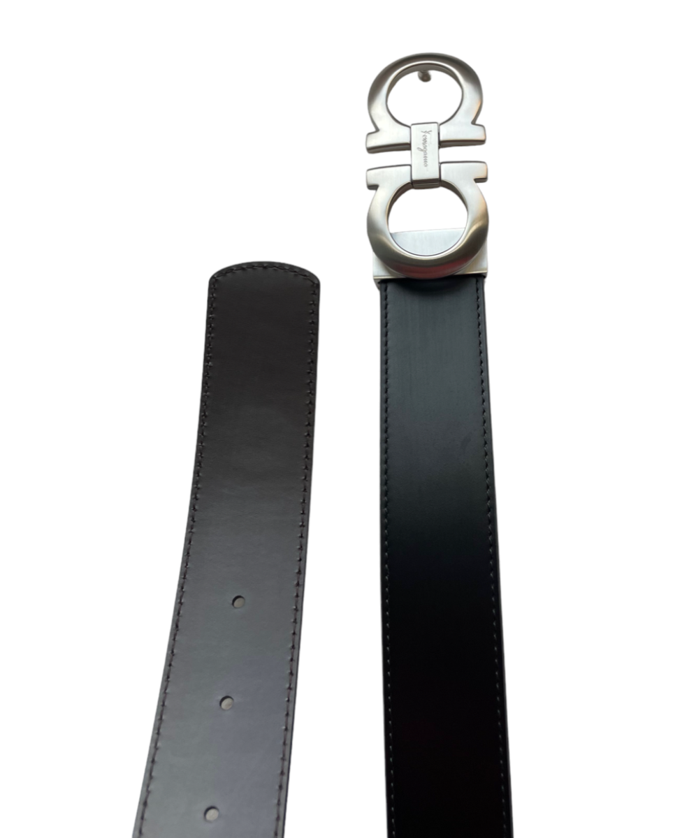 Salvatore Ferragamo Reversible/Adjustable Belt Brushed