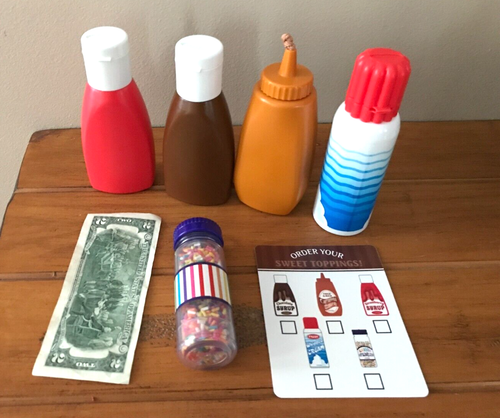 MELISSA & DOUG SWEET ICE CREAM TOPPINGS WHIP CREAM SPRINKLES ● 5 + MENU ● EXC - Picture 14 of 22