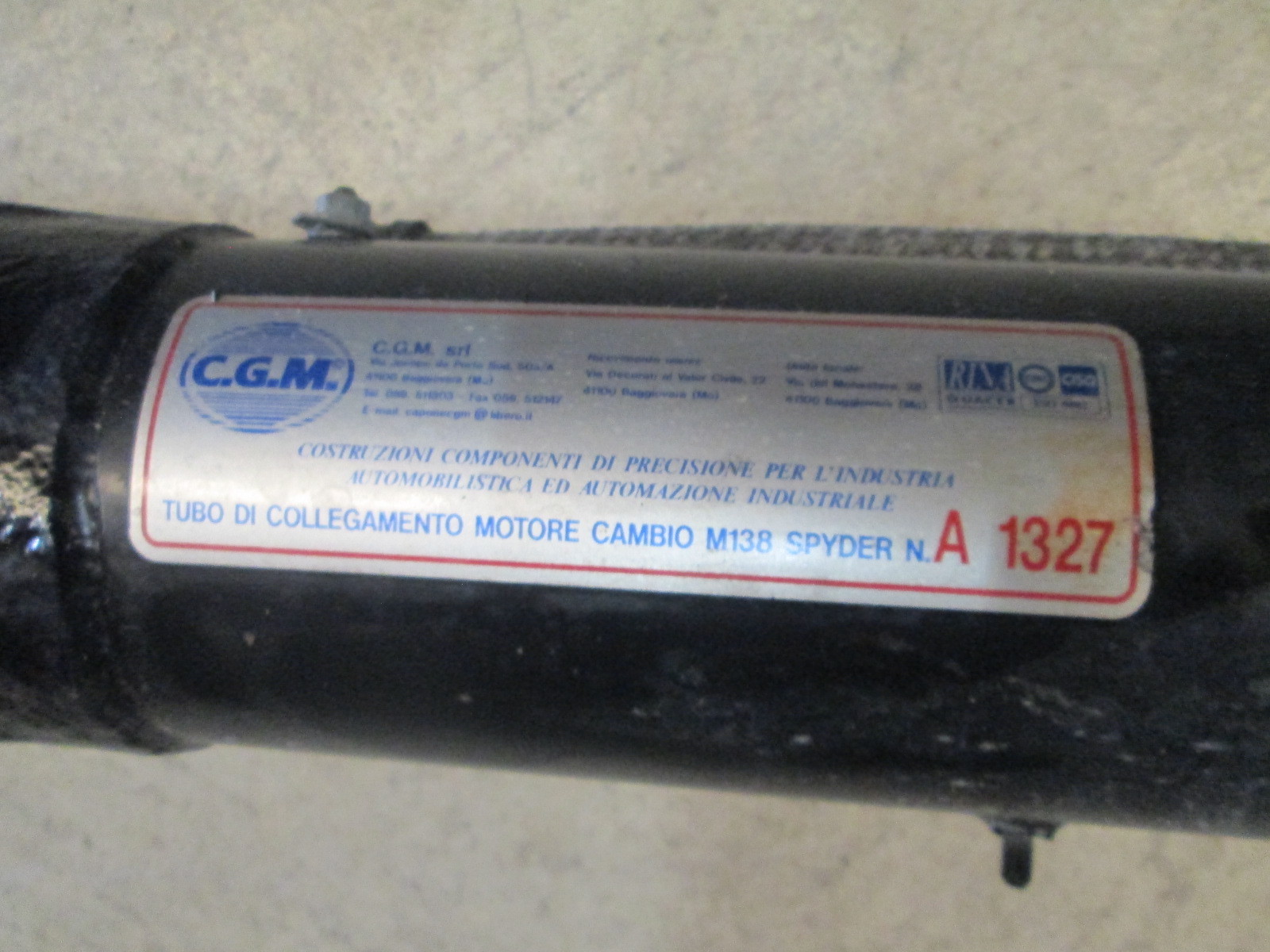 Maserati 06 Gransport  - Gearbox Torque Tube / Drive Shaft  USED # 187532