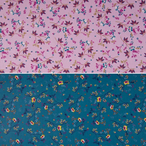 Handarbeitsstoffe Meterware mit Blumen- & Blüten Seide