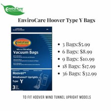 Hoover Type Y Allergen Bags, for WindTunnel Vacuum Cleaners, 3-pack