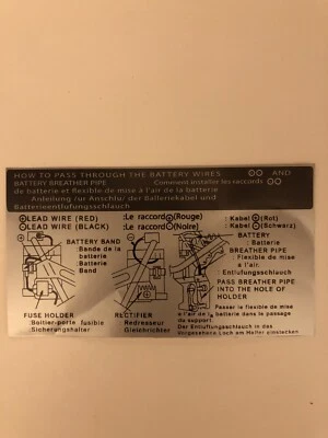 Chappy Yamaha Autocollant Sous Selle D’origine  - Bild 1 von 2