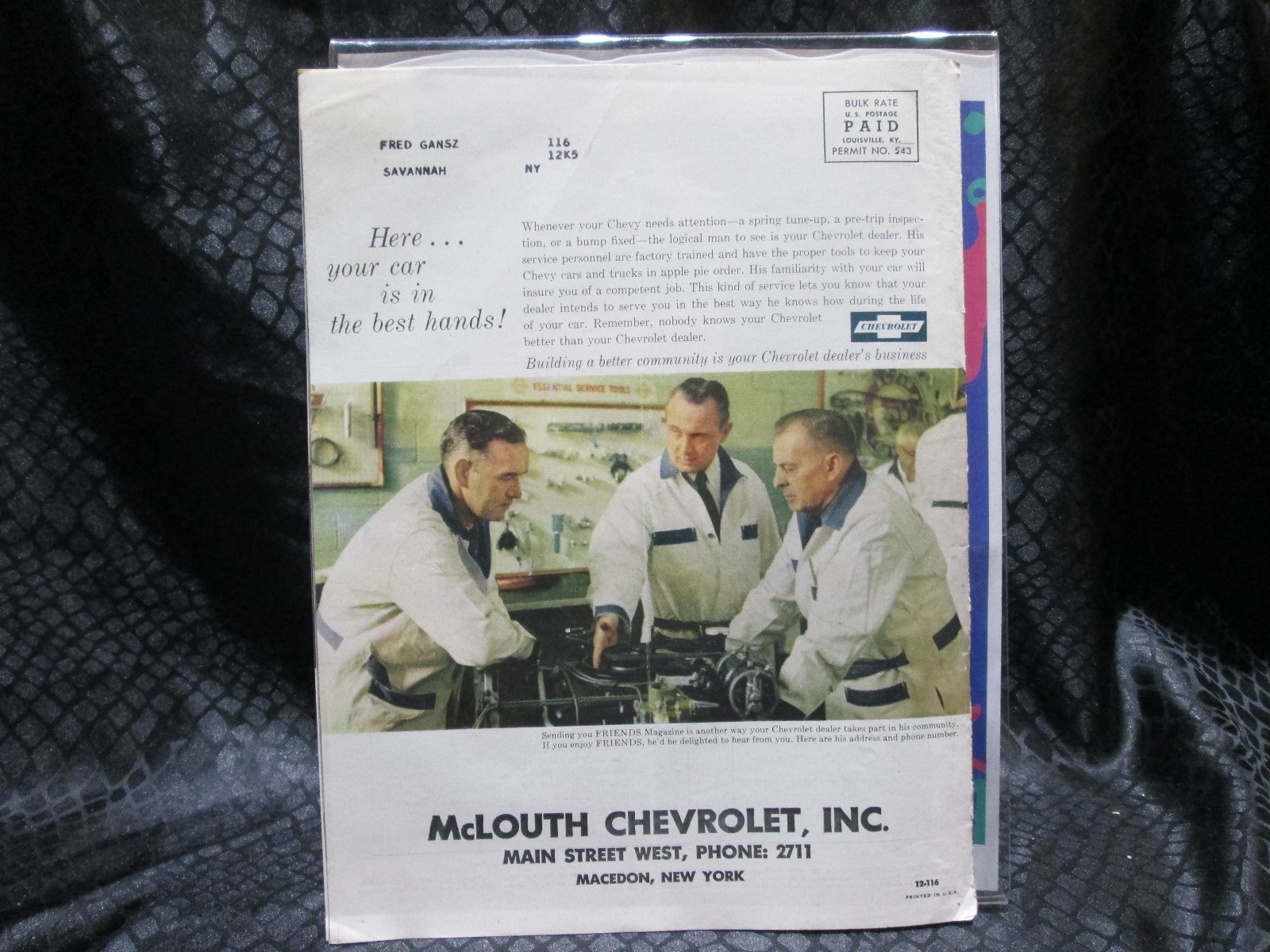 Friends Chevy Owner's Newsletter March 1960 McLouth Chevrolet MACEDON