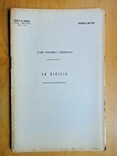 1928-Scuola di Guerra-Geografia Militare-LA SICILIA-Ciclostile