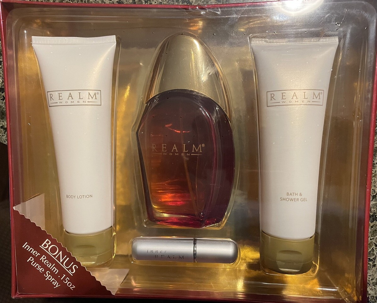 REALM WOMEN Eau de Toilette 50ml 3個セット Amazon.com : Realm By Erox Corporation For Women. Gift Set